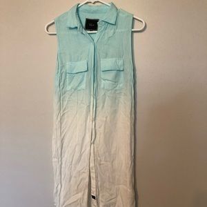 Rails ombré button up dress